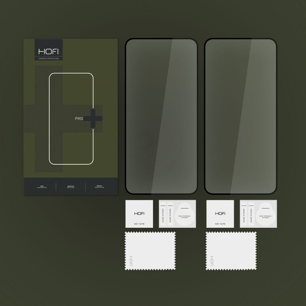HOFI Glass PRO+ Protetor de ecrã para Samsung Galaxy S24 S921, Escudo de vidro, Cola total, Conjunto 2 peças, 2.5D, Preto