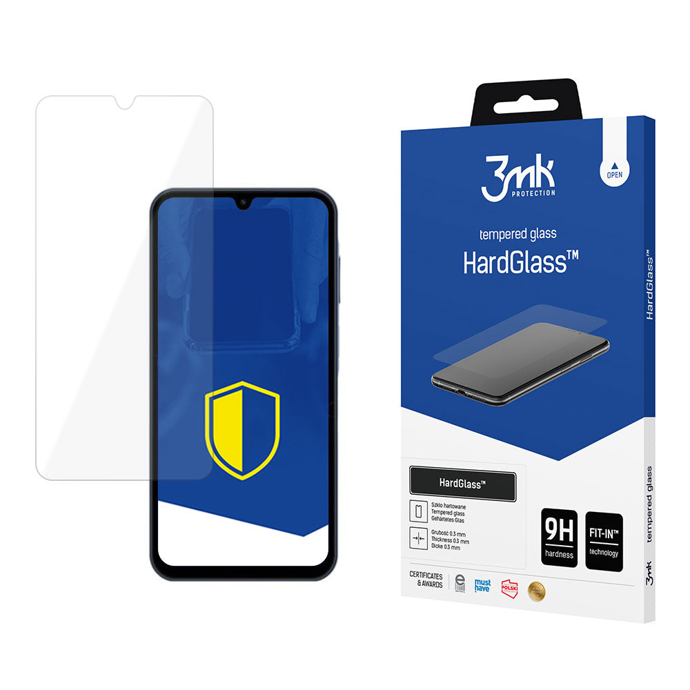 Película protetora de ecrã 3MK HardGlass para Samsung Galaxy A15 5G A156 / A15 A155 / A25 A256, Vidro Temperado, Cola Total