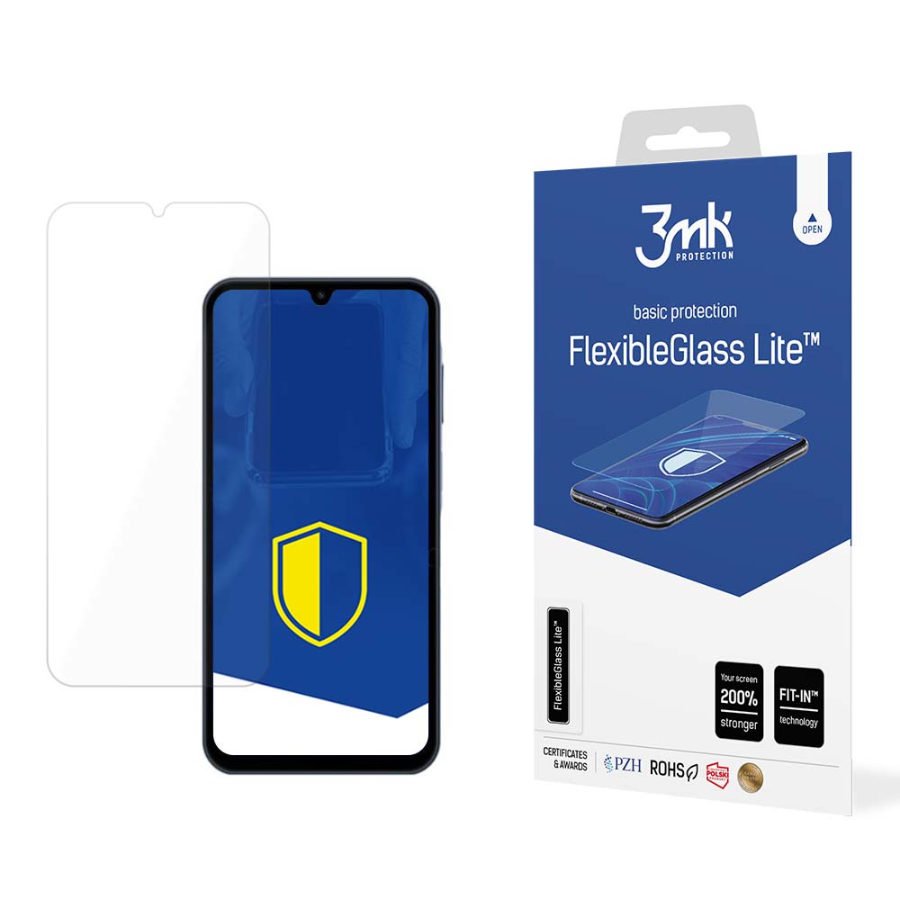 Película protetora de ecrã 3MK FlexibleGlass Lite para Samsung Galaxy A15 5G A156 / A15 A155 / A25 A256, Vidro Flexível, Cola Total