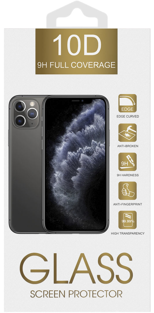 Protetor de ecrã OEM para Apple iPhone SE (2025), vidro blindado, cola total, 10D, preto