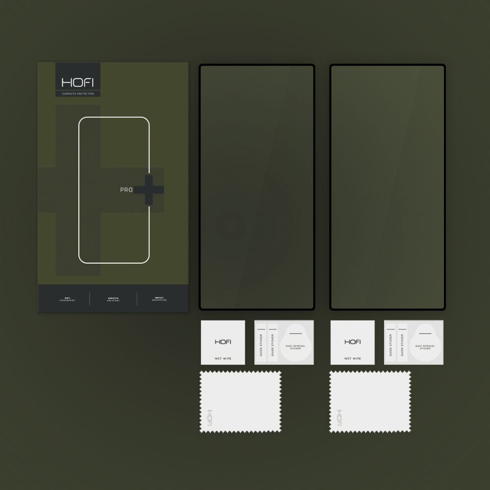 Película protetora de ecrã HOFI Glass PRO+ para Samsung Galaxy S25 Ultra S938, Vidro Temperado, Cola Total, Conjunto de 2 unidades, Preta