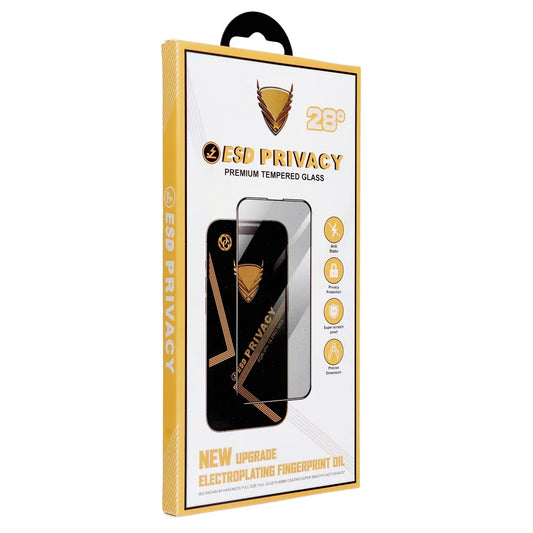 Película de Proteção de Ecrã Privacy OG Premium para Apple iPhone 17 Pro, Vidro Temperado, Cola Completa