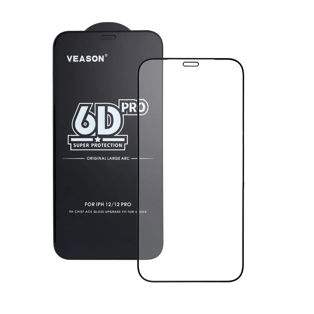 Película protetora de ecrã Veason PRO para Apple iPhone 17 Air, Vidro Temperado, Cola Total, 6D, Preta