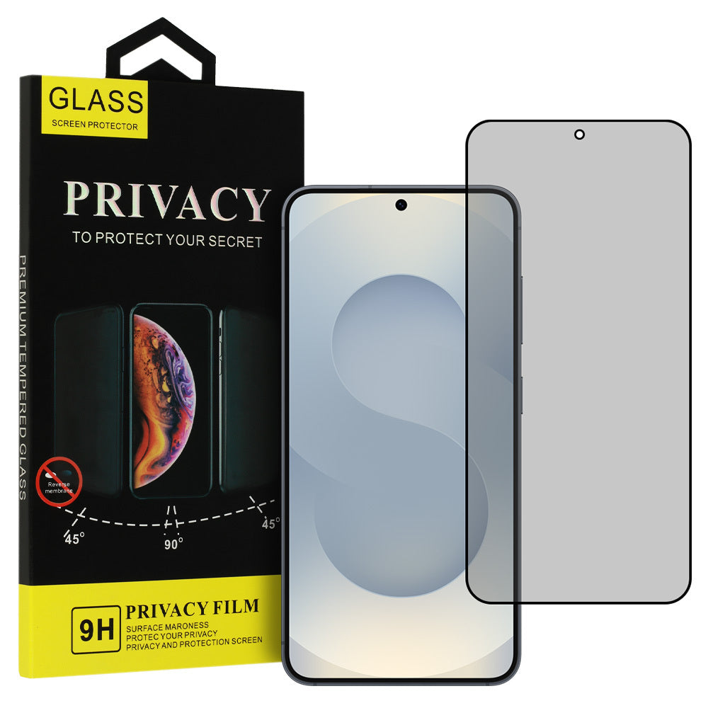 Película de proteção de ecrã Privacy OEM Shield Screen para Samsung Galaxy S25 S931, Vidro Temperado, Cola Total