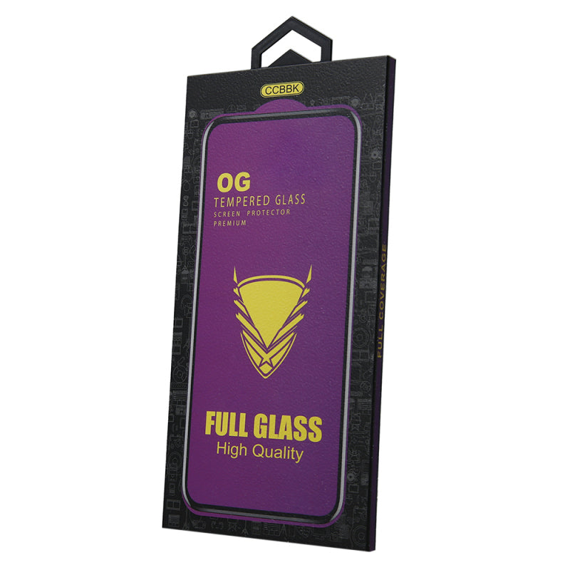 Película protetora de ecrã OEM OG Premium para Samsung Galaxy S23 S911 / S22 5G S901, Vidro Temperado, Cola Total, Preta