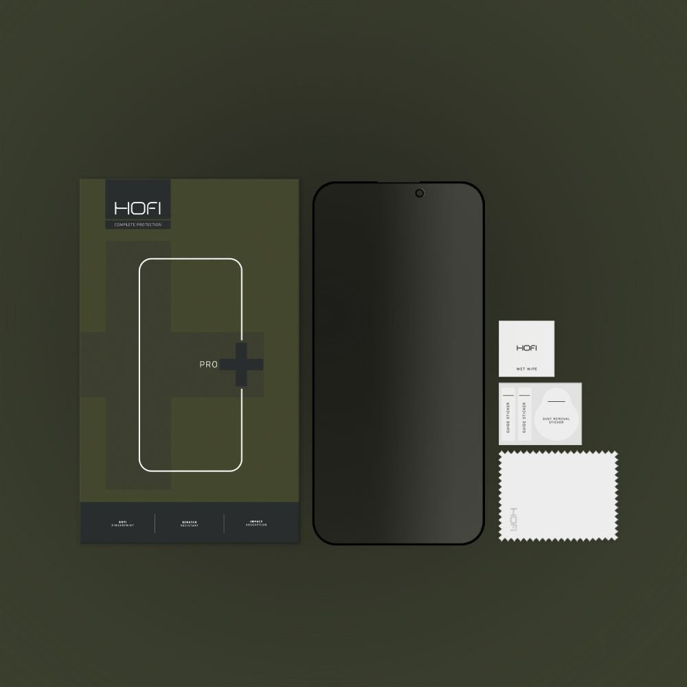Película de Proteção de Ecrã Privacy HOFI PRO+ para Apple iPhone 15 Pro Max, Vidro Temperado, Full Glue