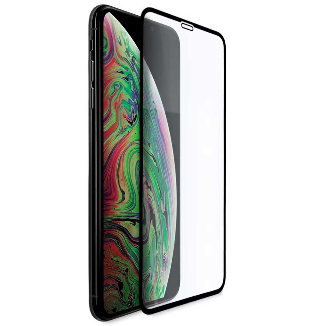 Protetor de ecrã Veason PRO para Apple iPhone XS Max, vidro protegido, cola total, 6D, preto