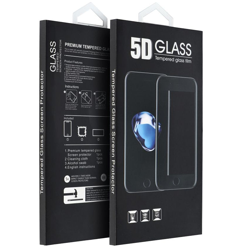 Protetor de ecrã OEM para Apple iPhone 16 Pro Max, Vidro blindado, Cola total, 5D, Preto