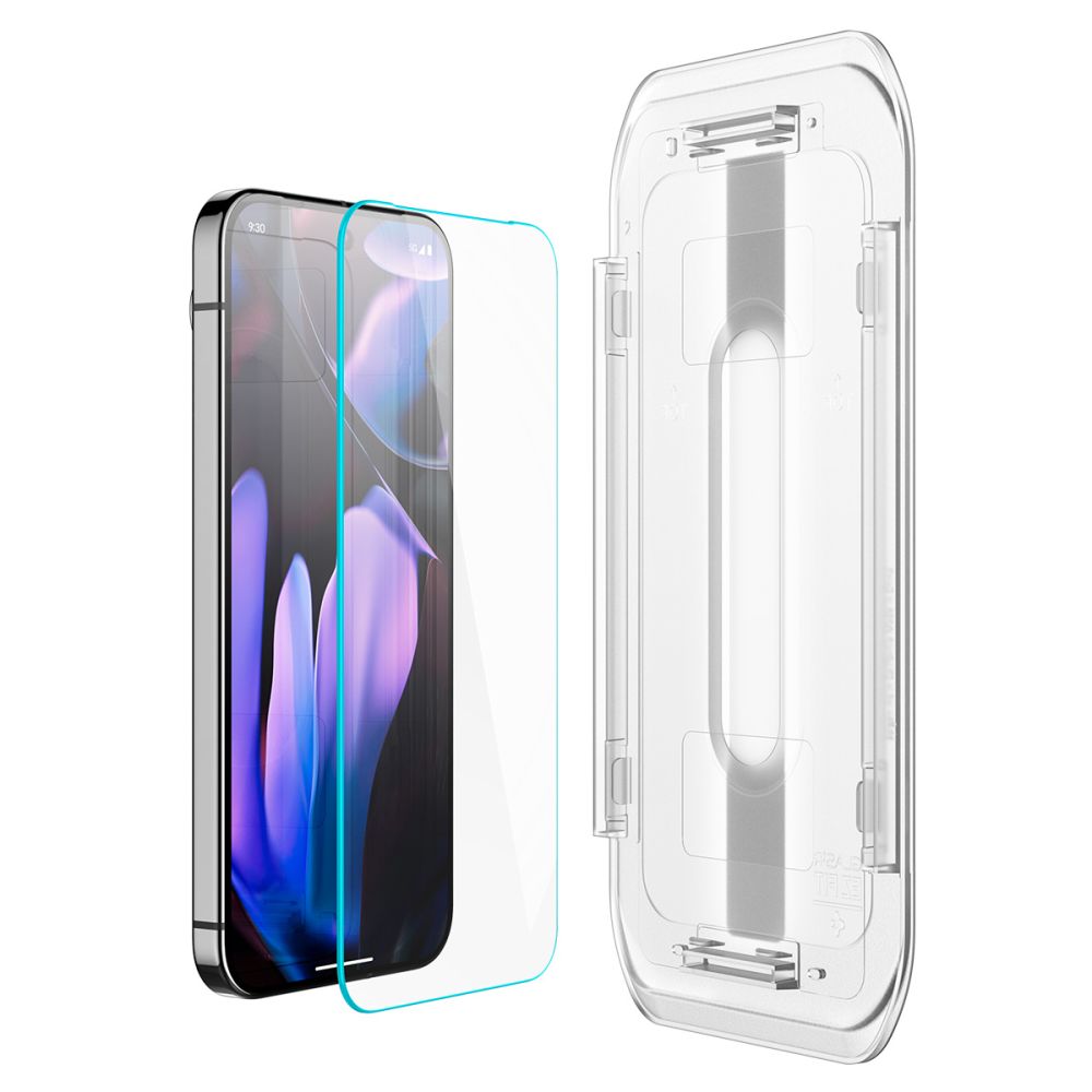 Protetor de ecrã Spigen EZ FIT para Google Pixel 9 / 9 Pro, proteção de vidro, cola completa, conjunto de 2 peças, 2.5D AGL08442 AGL08442