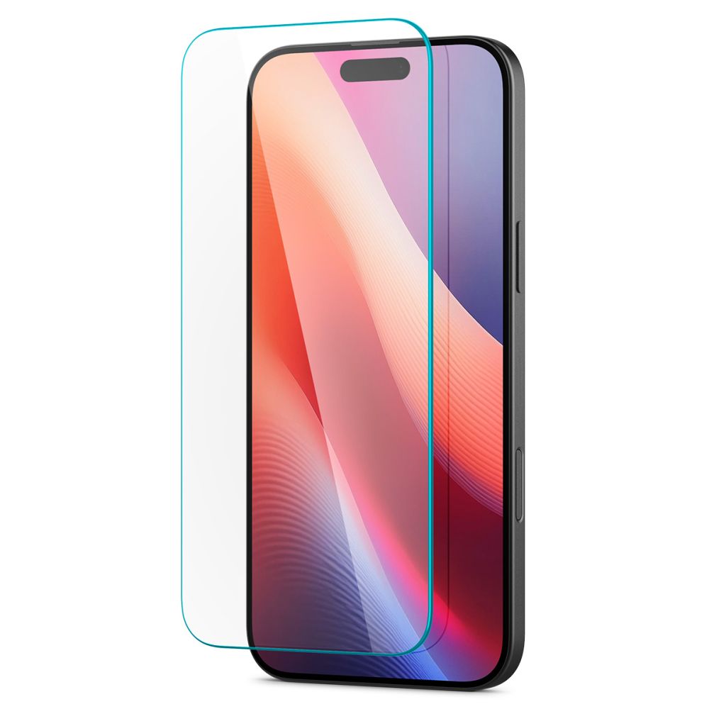Película Protetora de Ecrã Spigen GlastrR Slim HD para Apple iPhone 16 / 15, Vidro Temperado, Colagem Total, 2.5D AGL06910