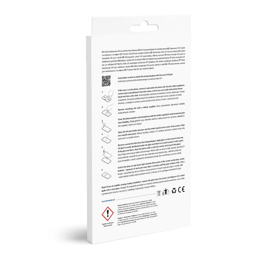 Blue Star Protetor de ecrã para Samsung Galaxy S23 Ultra S918, Cola UV, Vidro com proteção UV