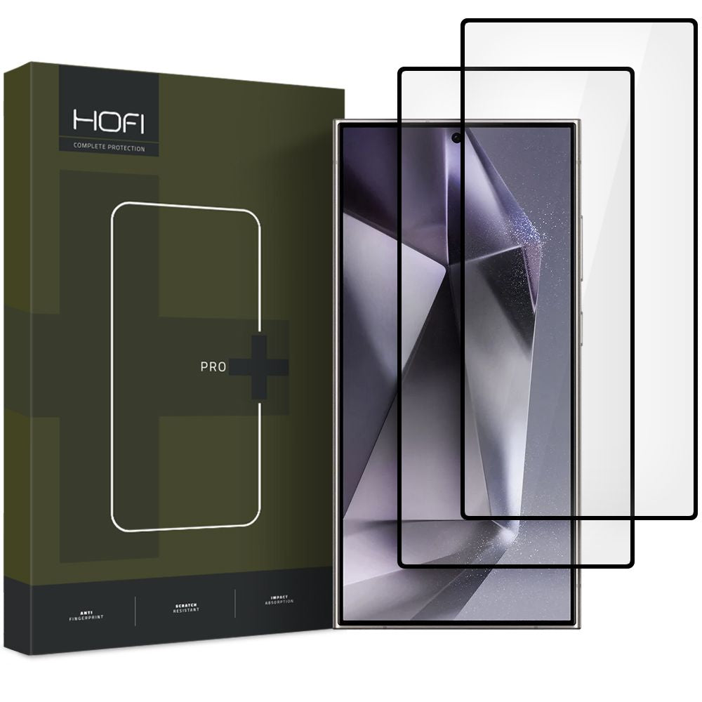 Película protetora de ecrã HOFI Glass PRO+ para Samsung Galaxy S25 Ultra S938, Vidro Temperado, Cola Total, Conjunto de 2 unidades, Preta