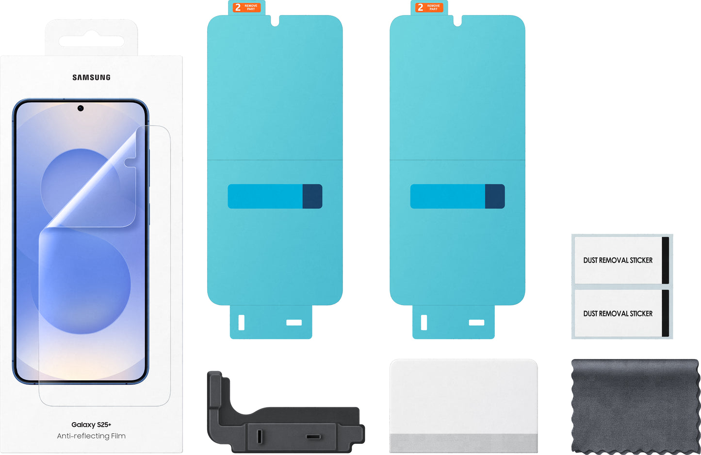 Película Protetora Anti-reflexo para Samsung Galaxy S25+ S936, Plástico, Conjunto de 2 peças EF-US936CTEGWW