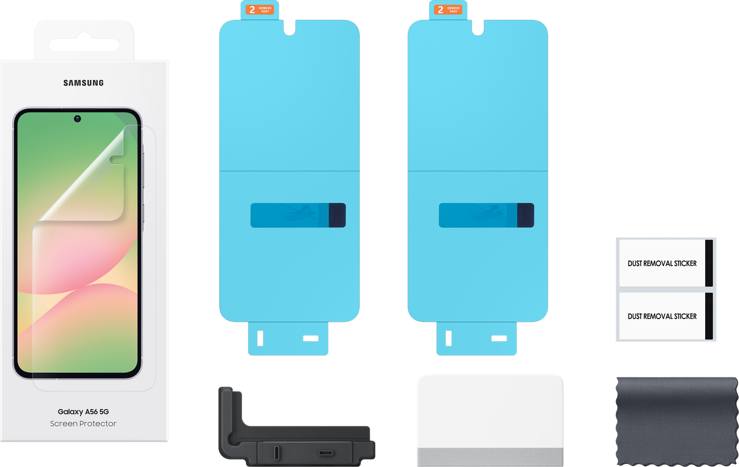 Película protetora de ecrã para Samsung Galaxy A56 A566, Plástico, Conjunto de 2 peças EF-UA566CTEGWW