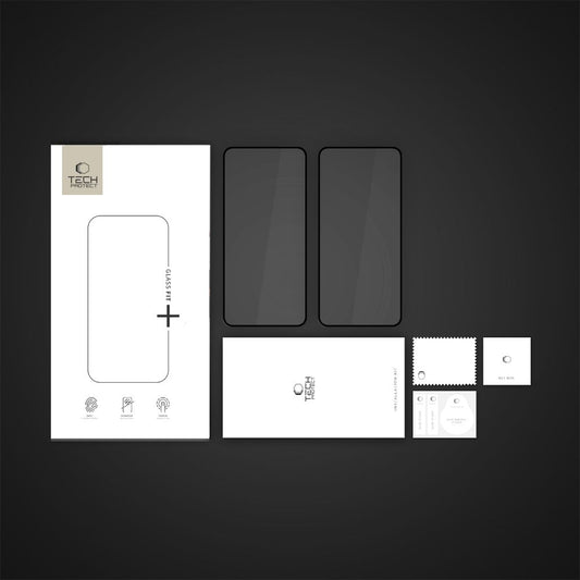 Película Protetora de Ecrã Tech-Protect FIT+ para Xiaomi Poco X7 Pro, Vidro Temperado, Colagem Total, Conjunto de 2 peças, 2.5D