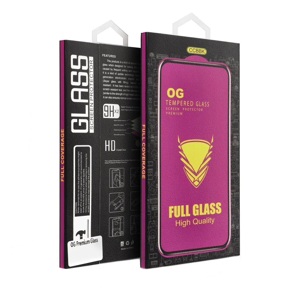 Película Protetora de Ecrã OEM OG Premium para Apple iPhone 17 Pro Max, Vidro Temperado, Full Glue, Preta