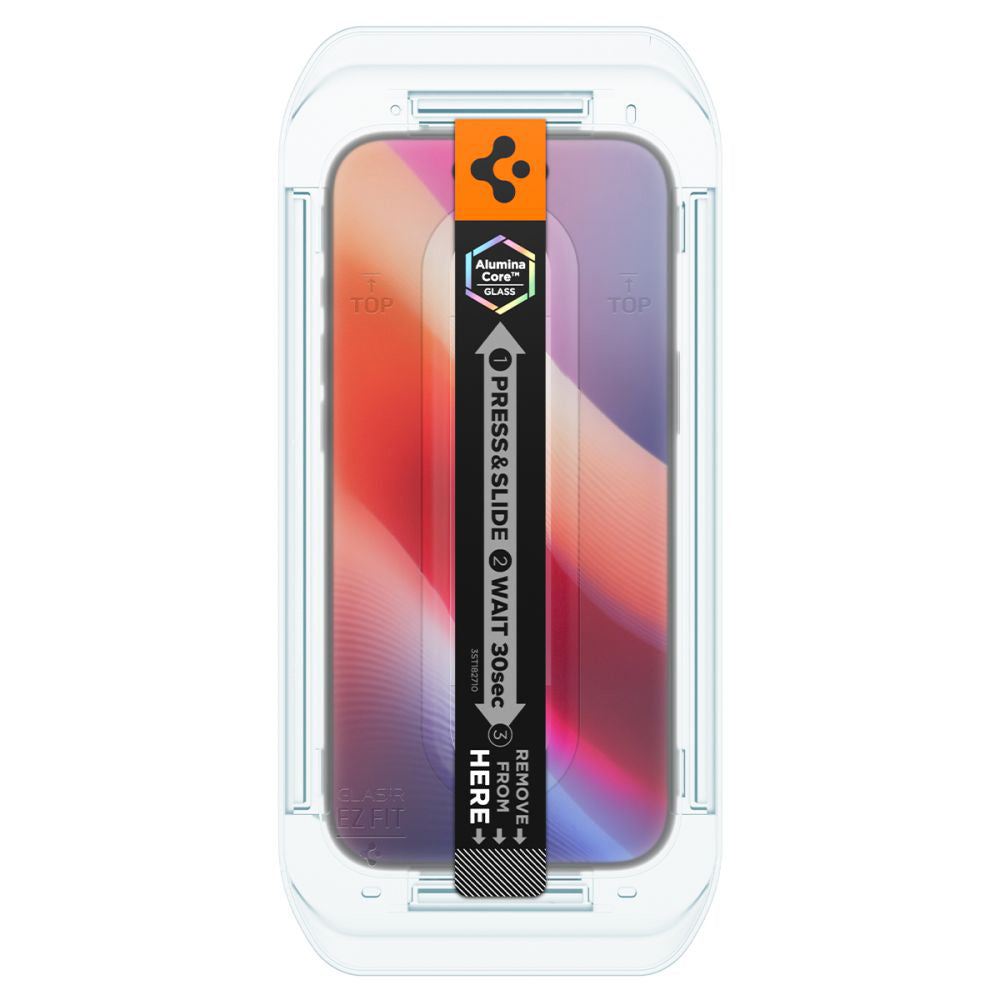 Película de Proteção Ecrã Privacy Spigen GlastR EZ FIT para Apple iPhone 17 Air, Vidro Temperado, Full Glue, Conjunto 2 peças