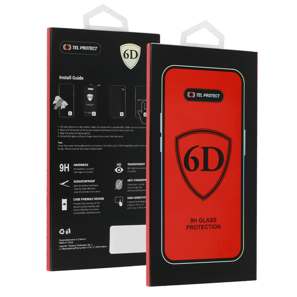 Película protetora de ecrã OEM para Samsung Galaxy S26 S942, Vidro Temperado, Cola Total, 6D, Preta