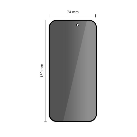 Película protetora de ecrã Privacy Tech-Protect Spy+ para Apple iPhone 17 Pro Max / 16 Pro Max, Vidro Temperado, Cola Total, Conjunto de 2 unidades