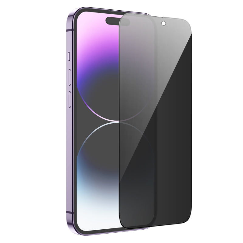 Película de Proteção de Ecrã Privacy HOCO G15 para Apple iPhone 14 Pro Max, Vidro Temperado, Cola Completa, 5D