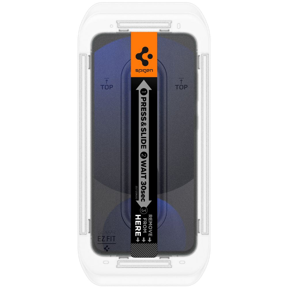 Protetor de ecrã Spigen EZ FIT para Samsung Galaxy S24 FE S721, proteção de vidro, cola total, conjunto de 2 peças AGL08729