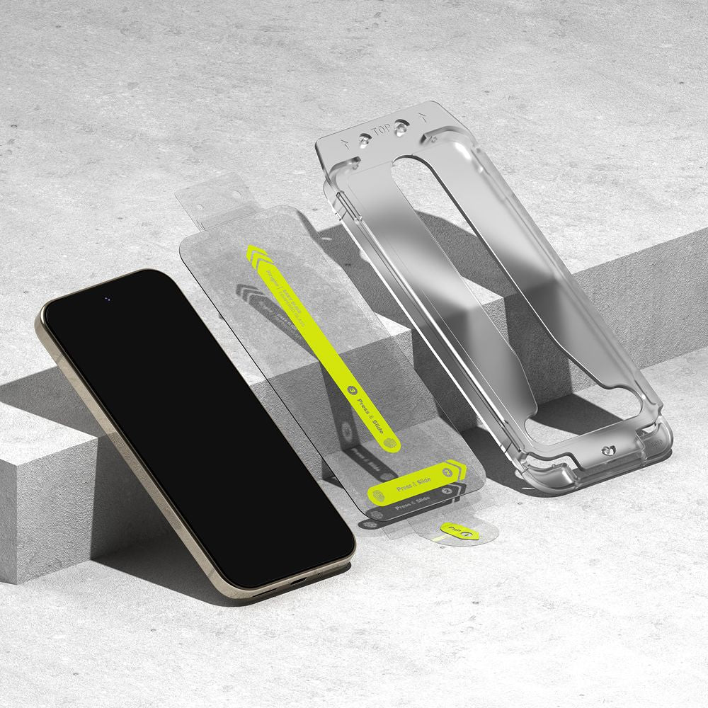 Película Protetora de Ecrã Ringke Easy Slide para Google Pixel 9 Pro XL, Vidro Temperado, Colagem Total, Conjunto de 2 Peças
