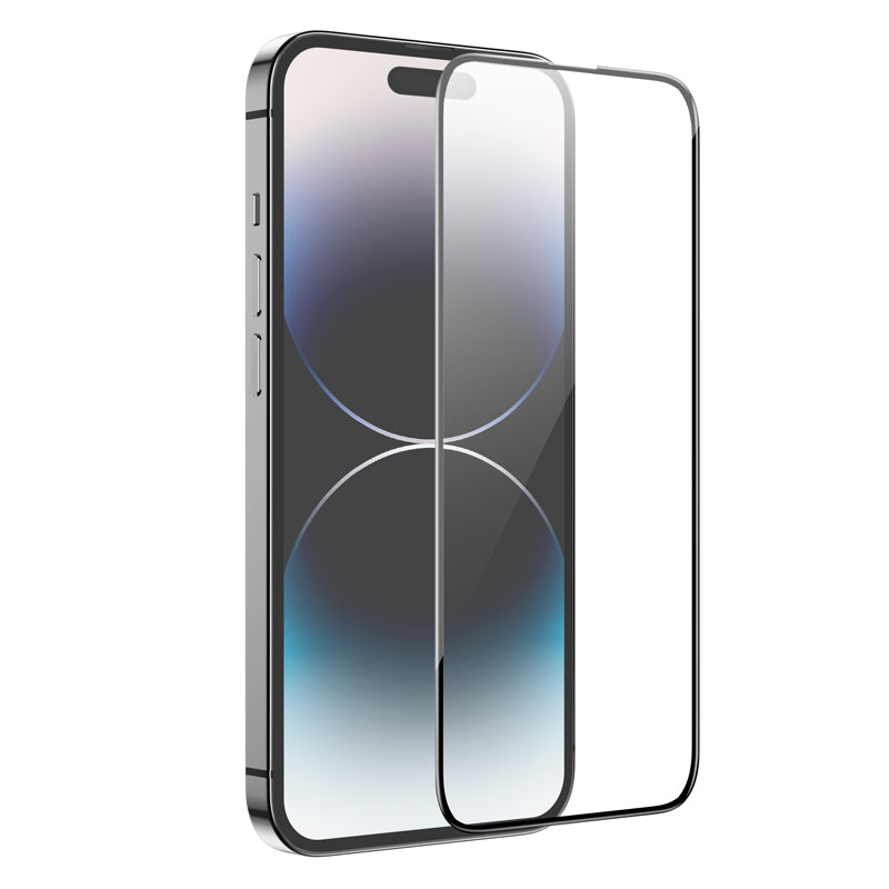Película Protetora de Ecrã HOCO G16 para Apple iPhone 14 Pro Max, Vidro Temperado, Full Glue, 5D, Preta.