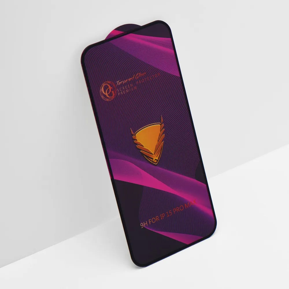 Película Protetora de Ecrã OEM OG Premium para Apple iPhone 17 Pro Max, Vidro Temperado, Full Glue, Preta