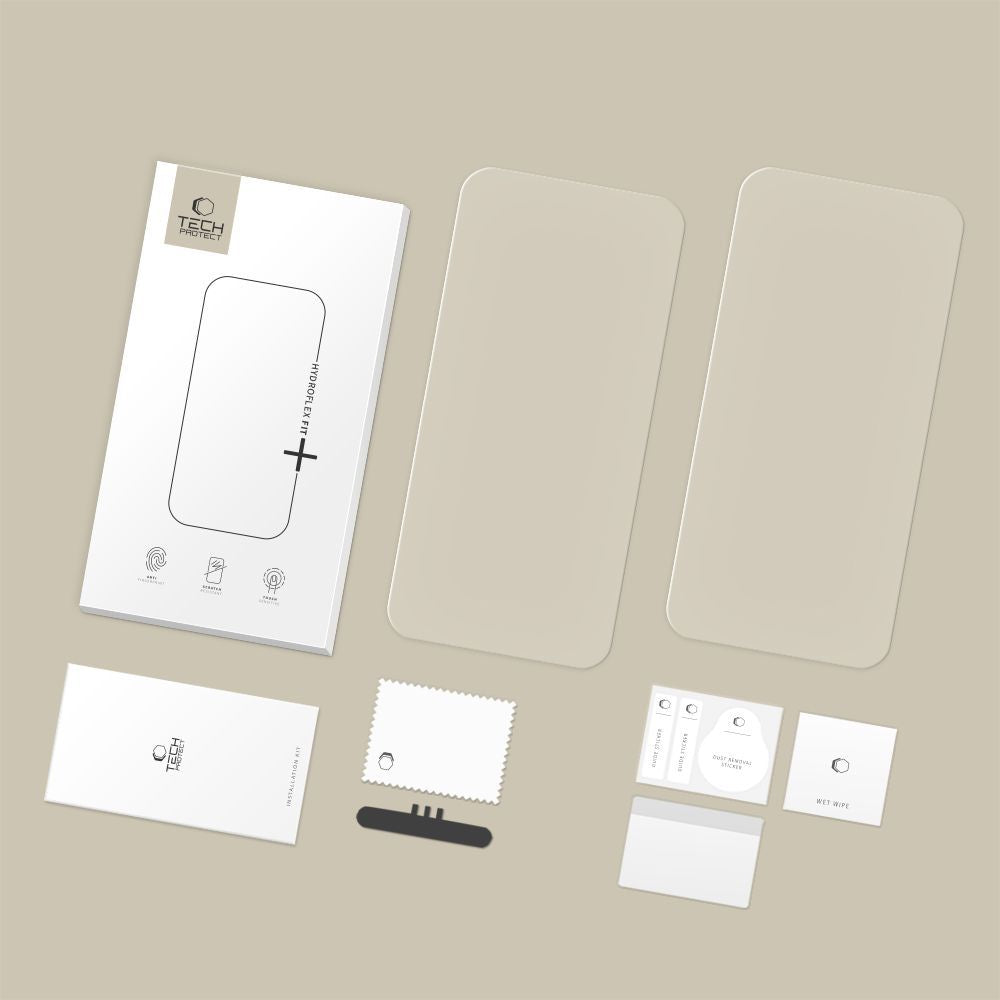 Película Protetora de Ecrã Tech-Protect Hydro Flex+ para Xiaomi Poco M8 Pro / Redmi Note 15 Pro+ 5G, Plástico, Conjunto de 2 peças