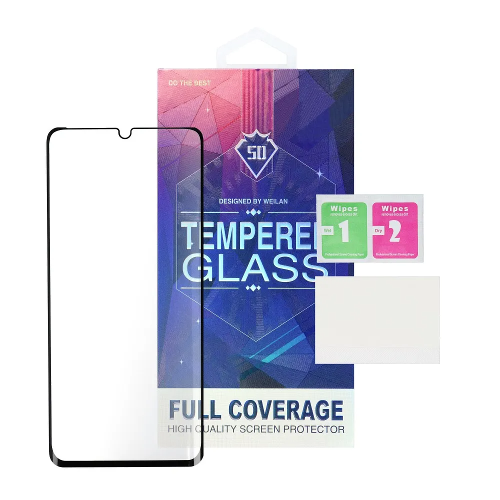 Película protetora de ecrã OEM para Samsung Galaxy S23+ S916 / S22+ 5G S906, Vidro Temperado, Cola Total, 5D, Preta