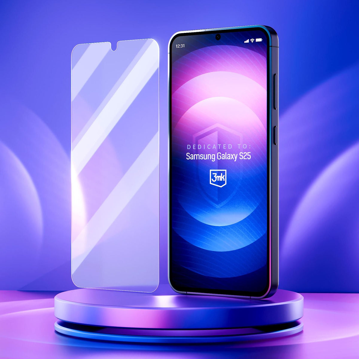Película protetora de ecrã 3MK FlexibleGlass Max para Samsung Galaxy A52s 5G A528 / A52 5G A526 / A52 A525, Vidro Flexível, Cola Total, Preto