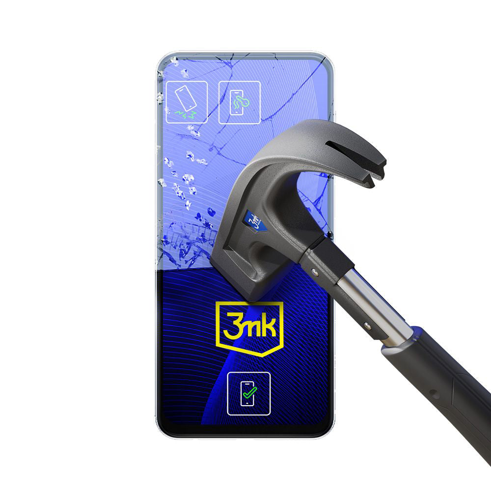 Película protetora de ecrã 3MK FlexibleGlass para Samsung Galaxy S23 S911, Vidro Flexível, Cola Total