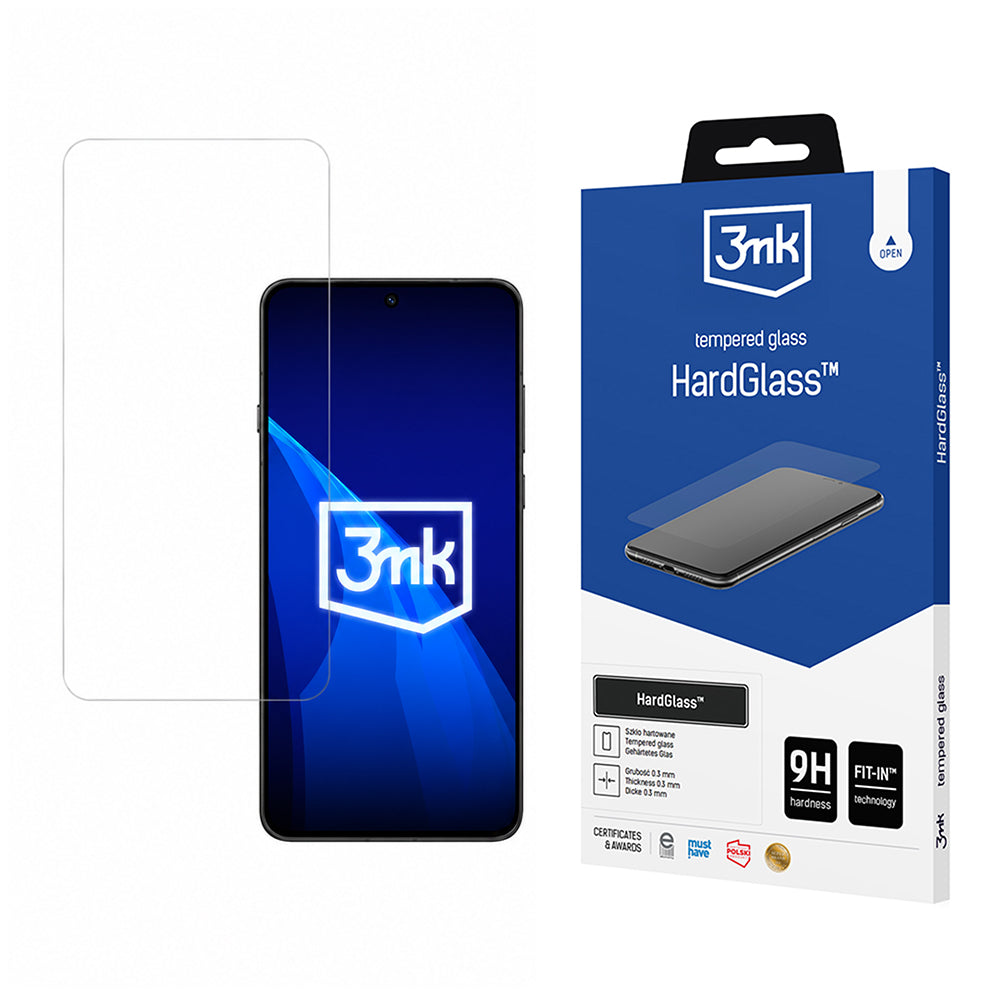 Película protetora de ecrã 3MK HardGlass para Oppo Find X9 Ultra, Vidro Temperado, Cola Total