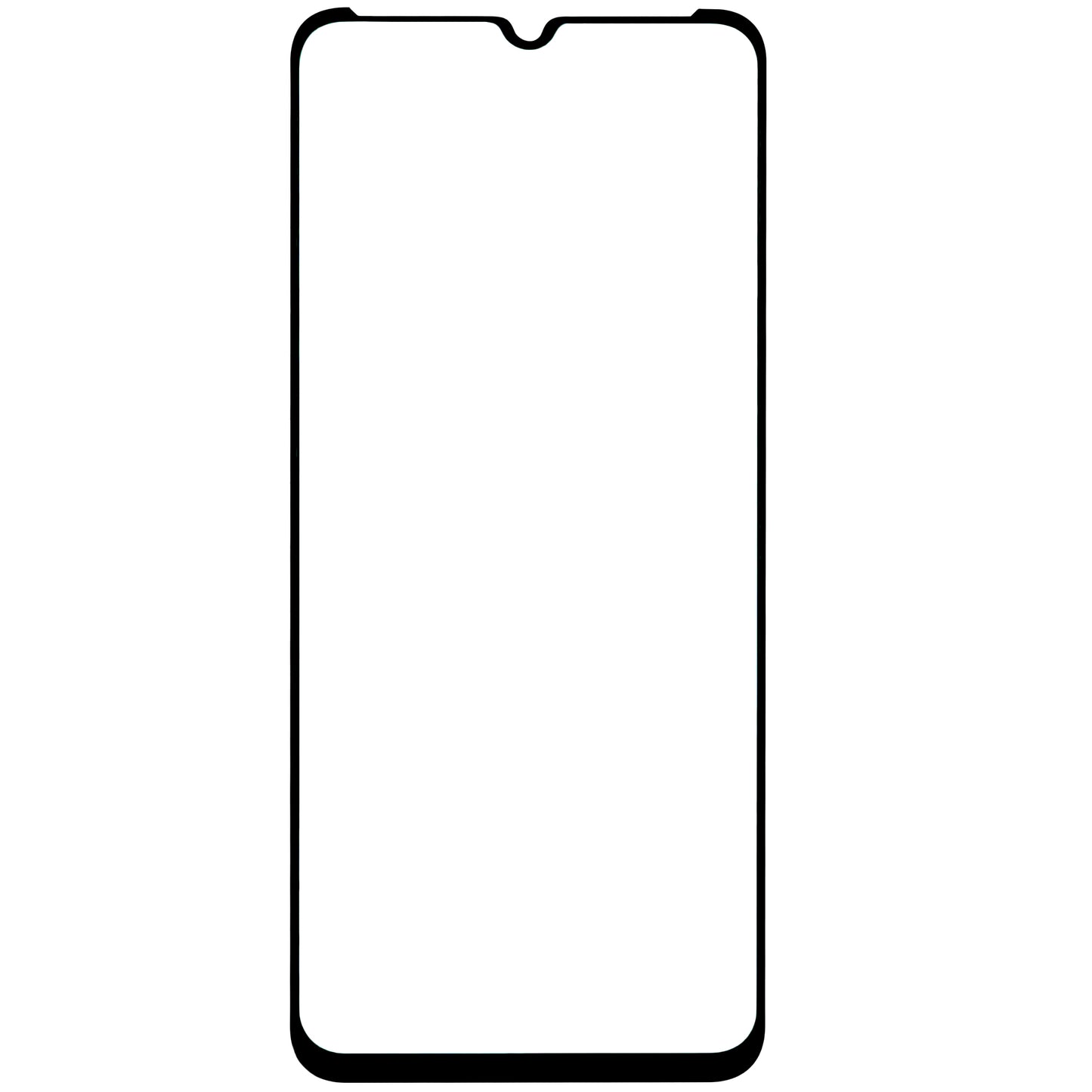 BLUE Shield Protetor de ecrã para Motorola Moto E13, vidro blindado, cola total, compatível com a caixa, preto