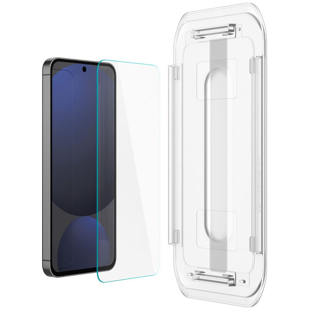Protetor de ecrã Spigen EZ FIT para Samsung Galaxy S24 FE S721, proteção de vidro, cola total, conjunto de 2 peças AGL08729