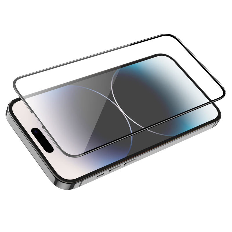 Película Protetora de Ecrã HOCO G16 para Apple iPhone 14 Pro, Vidro Temperado, Full Glue, 5D, Preta.