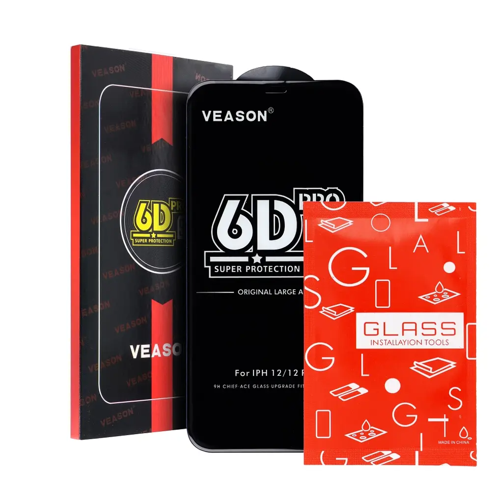 Película protetora de ecrã Veason PRO para Samsung Galaxy A56 A566 / A36 A366, Vidro Temperado, Cola Total, 6D, Preta