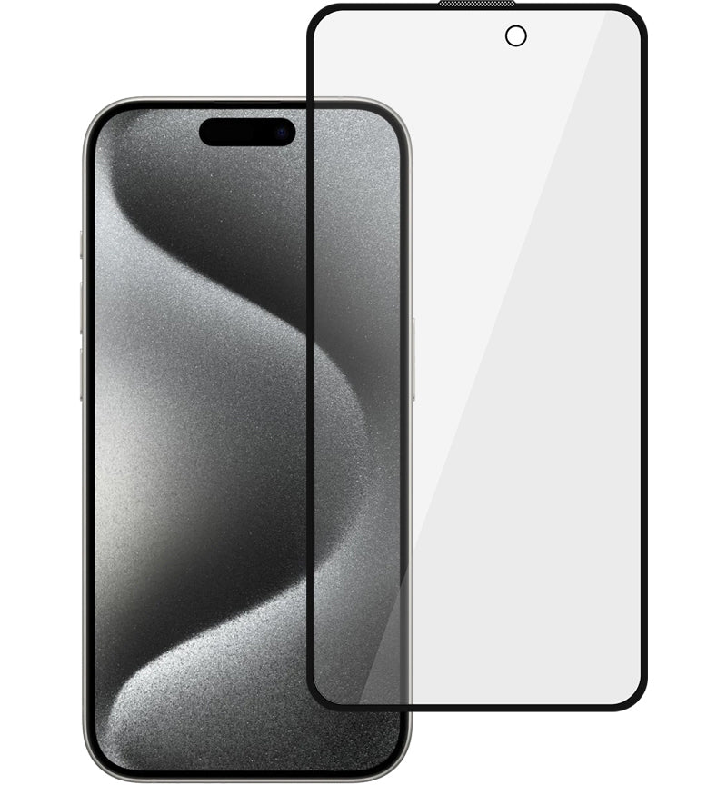 Película de Proteção de Ecrã Privacy Tel Protect 10X Plus Titanium para Apple iPhone 17 / 16 Pro, Vidro Temperado, Full Glue