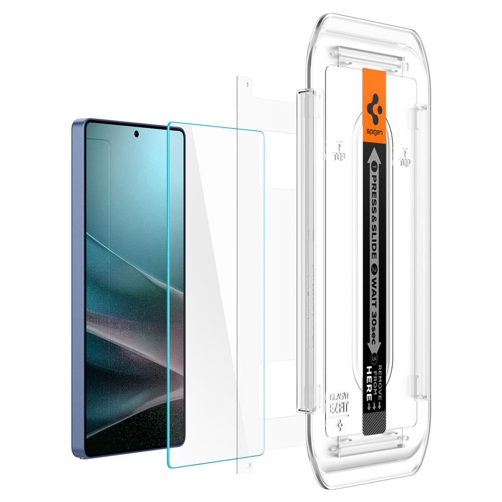 Película Protetora de Ecrã Spigen GlastR EZ FIT HD para Samsung Galaxy S25 Ultra S938, Vidro Temperado, Colagem Completa, Conjunto de 2 peças AGL09082