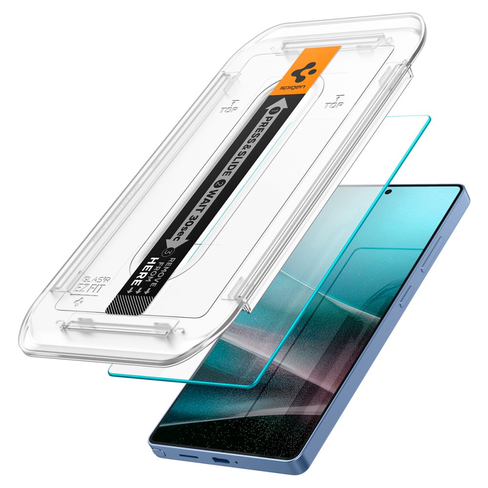 Película Protetora de Ecrã Spigen GlastR EZ FIT HD para Samsung Galaxy S25 Ultra S938, Vidro Temperado, Colagem Completa, Conjunto de 2 peças AGL09082