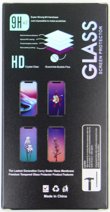 Película protetora de ecrã OEM para Apple iPhone 17e / 16e / 14 / 13 Pro, Vidro Temperado, Cola Total, Conjunto de 10 unidades, 6D, Preto