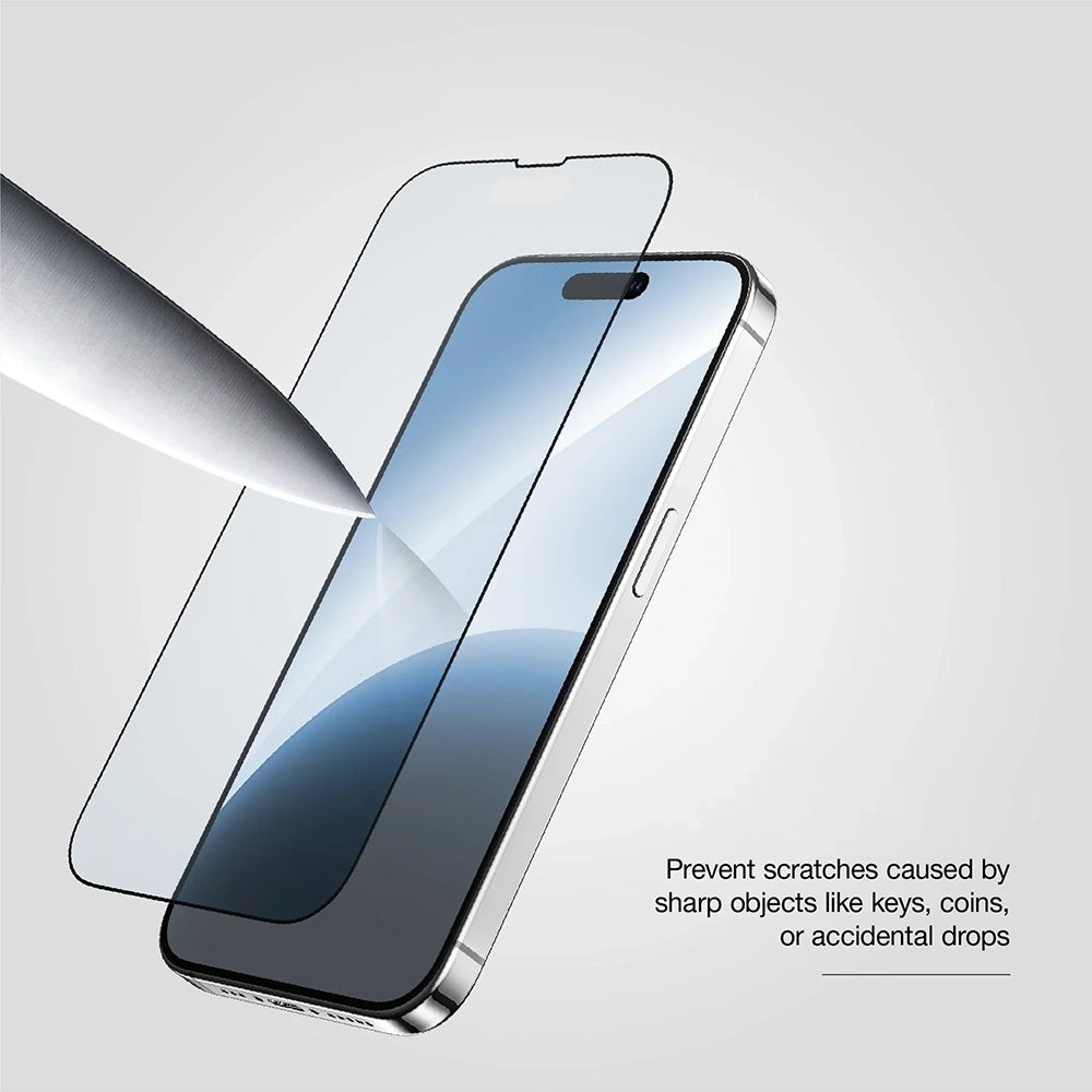 Película Protetora de Ecrã Anank 10X Reinforced CG para Apple iPhone 17 Pro, Vidro Temperado, Full Glue, 2.5D, Preta