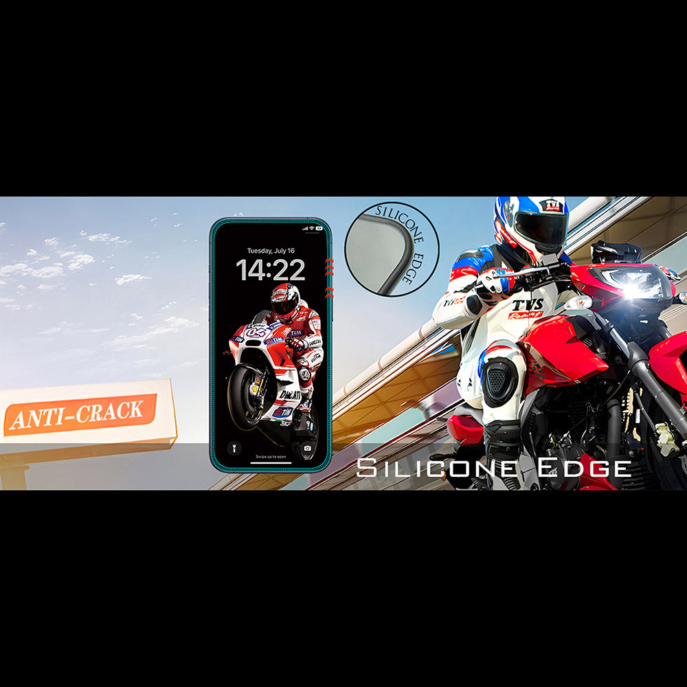 Película Protetora de Ecrã Anank 5X Reforçada Anti Quebra para Apple iPhone 17 Pro, Vidro Temperado, Cola Completa, 3D, Preta