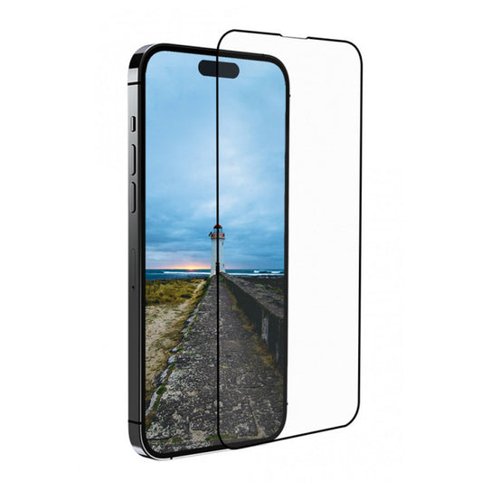 Película Protetora de Ecrã Anank 5X Reforçada Anti Quebra para Apple iPhone 17, Vidro Temperado, Cola Completa, 3D, Preta