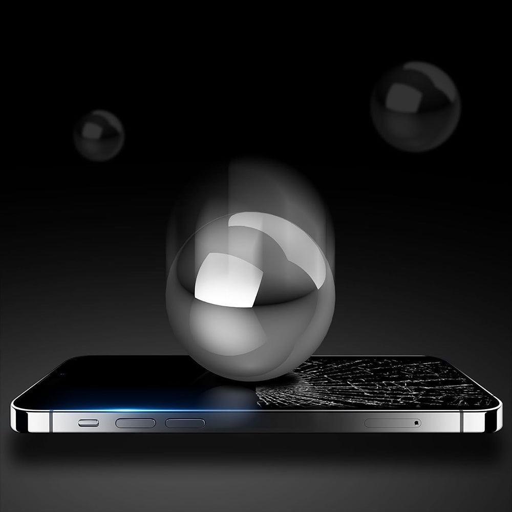 Película Protetora de Ecrã Anank 5X Reforçada Anti Quebra para Apple iPhone 17, Vidro Temperado, Cola Completa, 3D, Preta