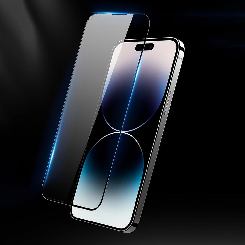 Película Protetora de Ecrã Anank 5X Reforçada Anti Quebra para Apple iPhone 17, Vidro Temperado, Cola Completa, 3D, Preta