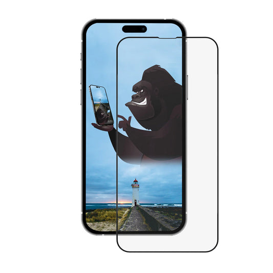 Película protetora de ecrã Anank 5X Reinforced CG para Apple iPhone 15 Pro Max, Vidro Temperado, Cola Total, 2.5D, Preto