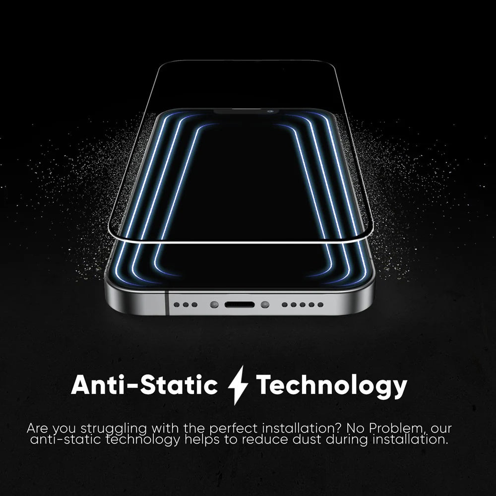Película Protetora de Ecrã Anank 5X Reforçada Invisível para Apple iPhone 17 Pro, Vidro Temperado, Full Glue, 3D, Preta