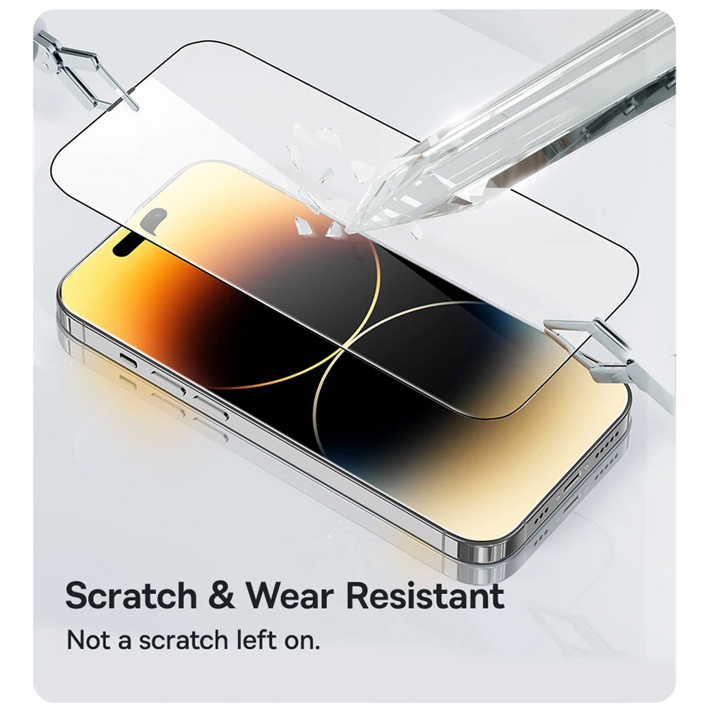 Película Protetora de Ecrã Anank 5X Reforçada para Apple iPhone 17 Pro, Vidro Temperado, Full Glue, 2.5D, Preta
