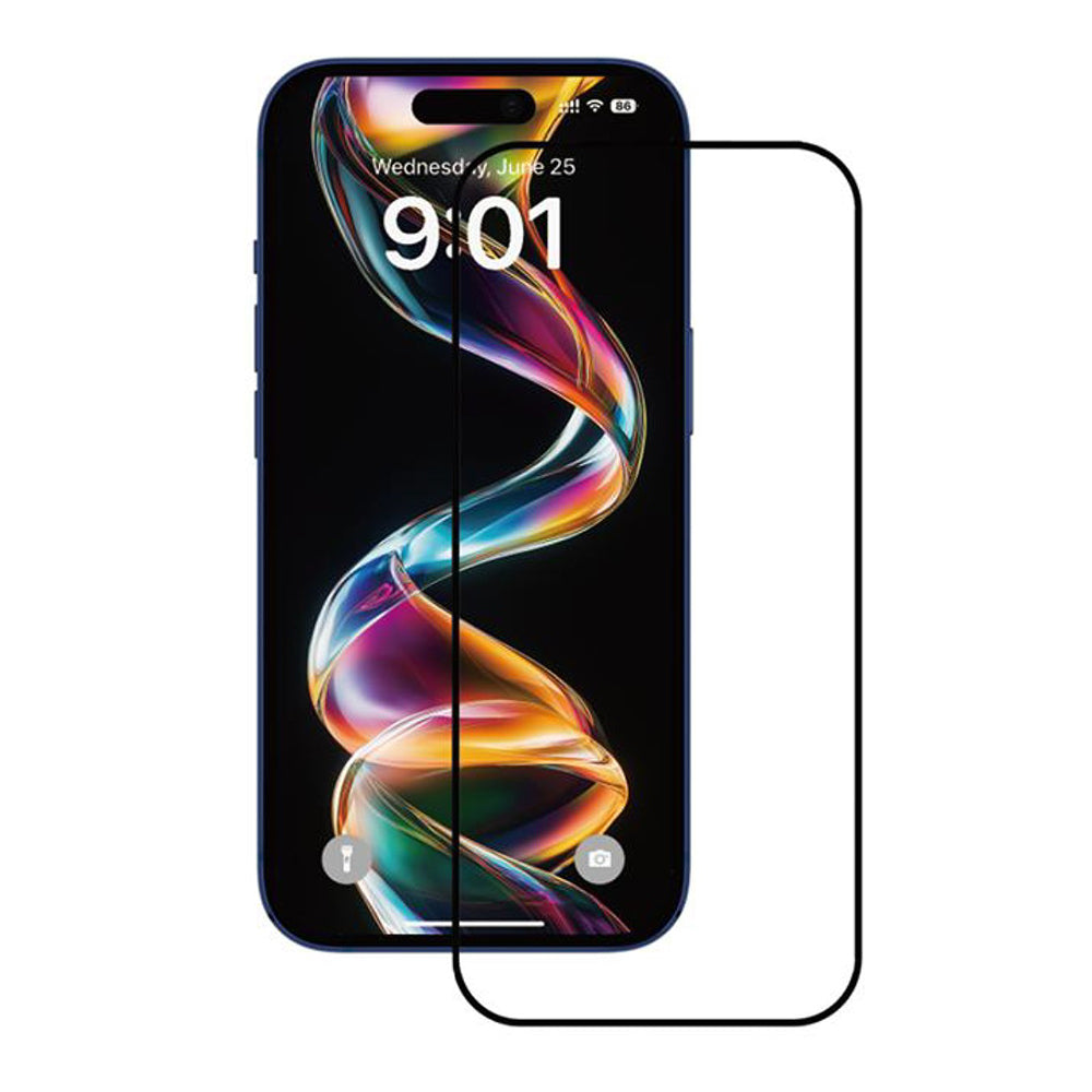 Película protetora de ecrã Anank para Apple iPhone 15, vidro temperado, cola total, 2.5D, conjunto de 10 peças, preta